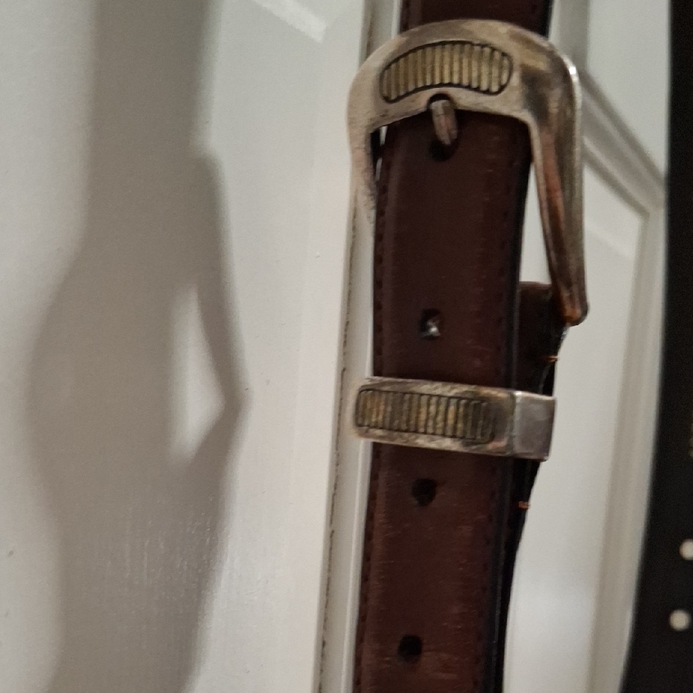 Fossil Dark Brown Leather Belt with Logo